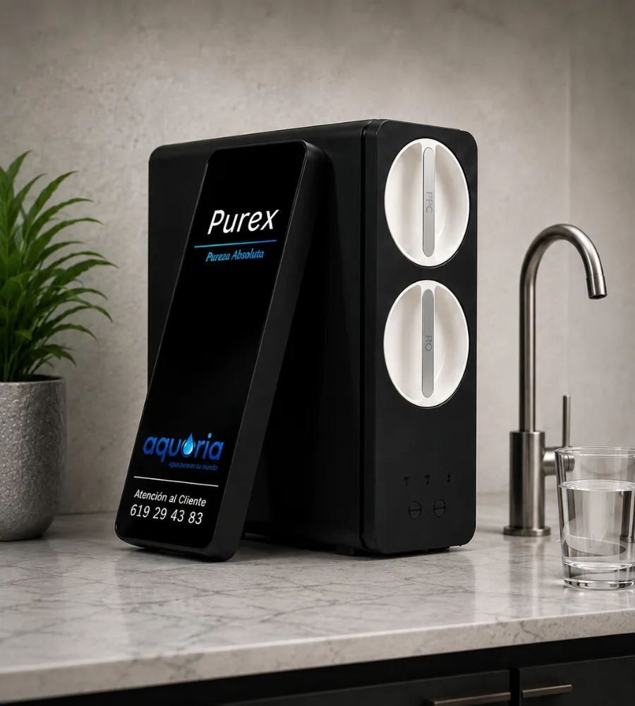 Purex 600 GPD instalado en una encimera de cocina junto al grifo